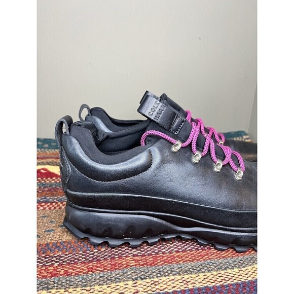 Cole Haan GrandExplore W10845 Black Women's Oxford Boot Leather Lace Up Size 9B - Picture 6 of 11